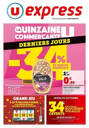 U Express Pizza l'ovale sodebo offre