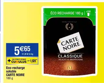 Migros Eco-recharge soluble carte noire offre