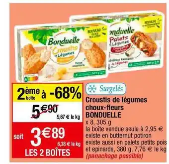 Migros Croustis de légumes choux-fleurs bonduelle offre