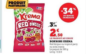 Hyper U Bonbons krema offre