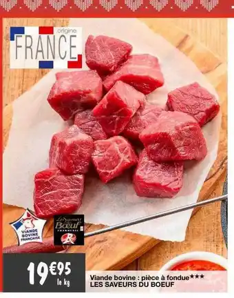 Migros Viande bovine : pièce à fondue*** les saveurs du boeuf offre