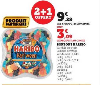 Hyper U Bonbons haribo offre