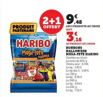 Hyper U Bonbons halloween méga-fête haribo offre