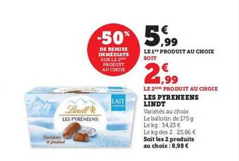 Hyper U Les pyrénéens lindt offre