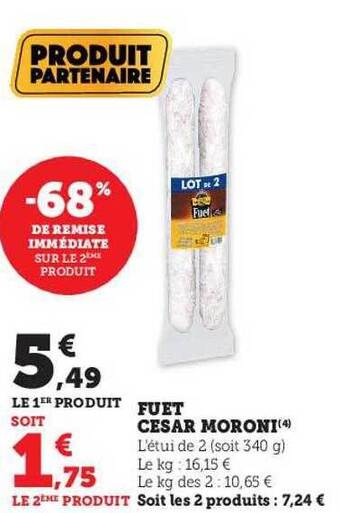 Hyper U Fuet césar moroni offre