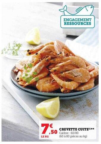 Hyper U Crevette cuite offre