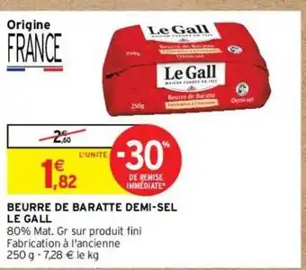Beurre de baratte demi-sel le gall