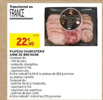 Plateau charcuterie anne de bretagne