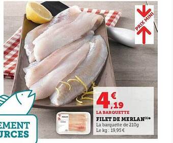 U Express Filet de merlan offre