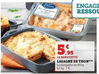 U Express Lasagne de thon offre