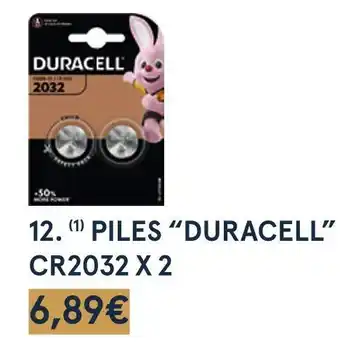 Monoprix Duracell piles cr2032 x 2 offre