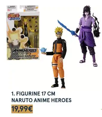 Monoprix Naruto figurine 17 cm anime heroes offre