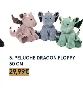 Monoprix Peluche dragon floppy 30 cm offre