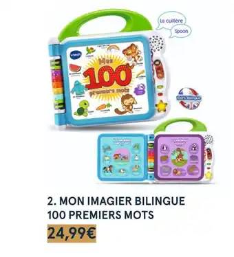 Monoprix Vtech mon imagier bilingue 100 premiers mots offre