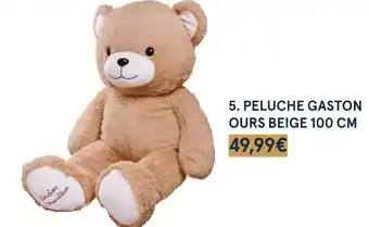 Monoprix Peluche gaston ours beige 100 cm offre
