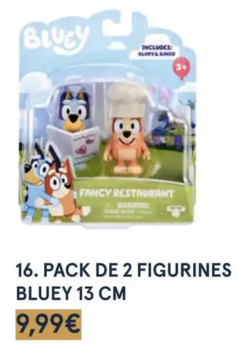 Monoprix Pack de 2 figurines bluey 13 cm offre