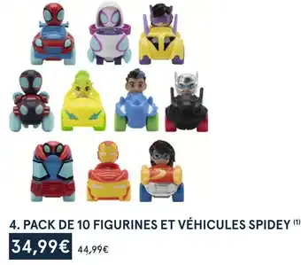 Pack de 10 figurines et véhicules spidey