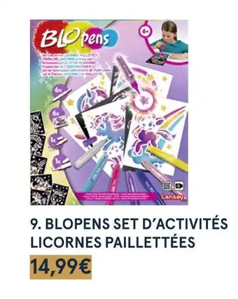 Monoprix Blopens set d’activités licornes paillettées offre