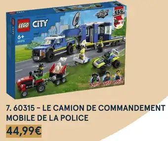 Monoprix Lego 60315 - le camion de commandement mobile de la police offre