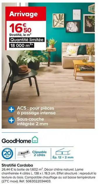 Castorama Goodhome stratifié cordoba offre