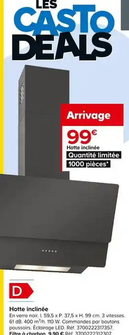 Castorama Hotte inclinée offre