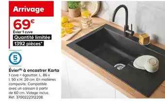 Castorama Évier à encastrer karta offre