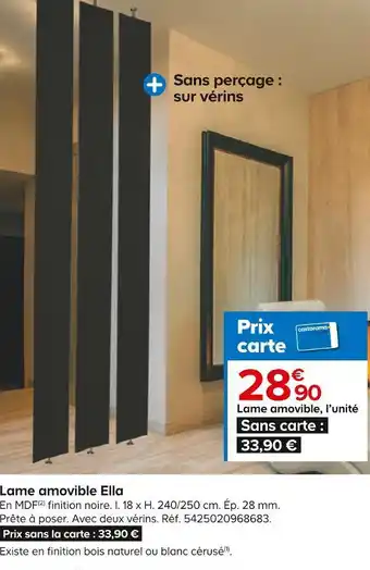 Castorama Lame amovible ella offre