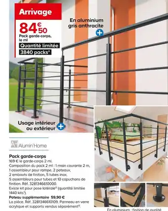 Alumin home pack garde-corps