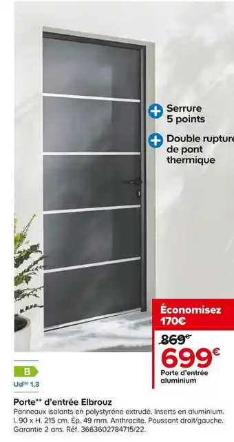Castorama Porte d’entrée elbrouz offre