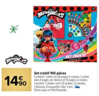 Carrefour Market Set créatif 100 pièces miraculous offre