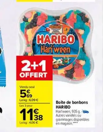 Carrefour Market Boîte de bonbons haribo offre