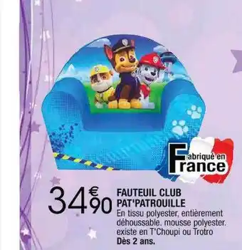 Cora x Carrefour Fauteuil club pat'patrouille offre