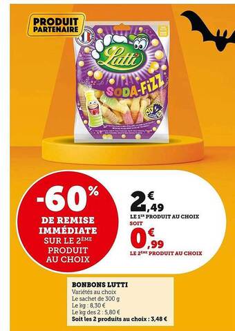Super U Bonbons lutti offre
