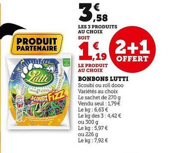 Super U Bonbons lutti offre