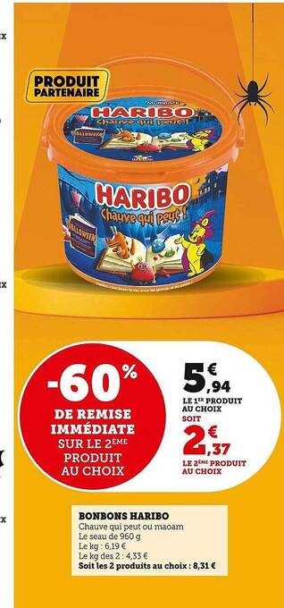 Super U Bonbons haribo offre