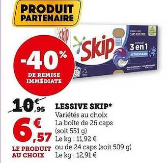 Super U Lessive skip offre