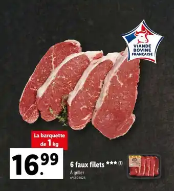 Lidl 6 faux filets offre