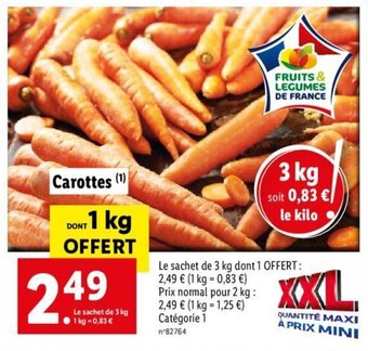Lidl Carottes offre
