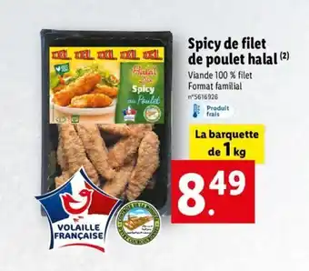 Lidl Spicy de filet de poulet halal offre