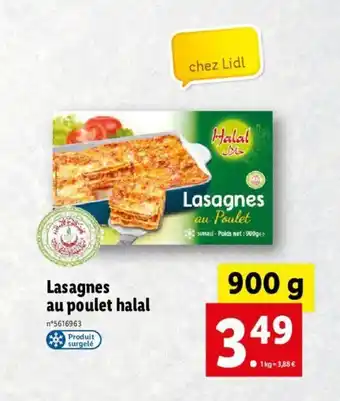 Lidl Lasagnes au poulet halal offre