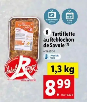 Lidl Tartiflette au reblochon de savoie offre