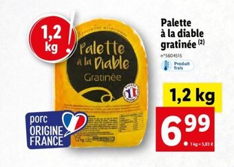 Palette à la diable gratinée