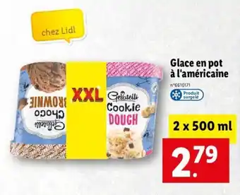Lidl Glace en pot à l'américaine offre
