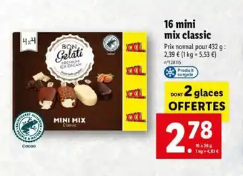 Lidl 16 mini mix classic offre
