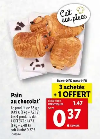 Lidl Pain au chocolat offre