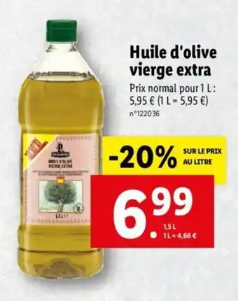 Lidl Huile d'olive vierge extra offre