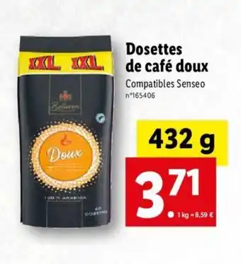 Lidl Dosettes de café doux offre