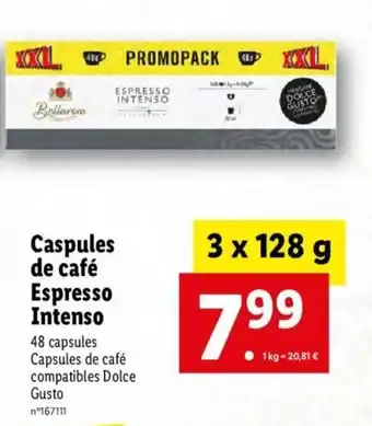 Lidl Caspules de café espresso intenso offre