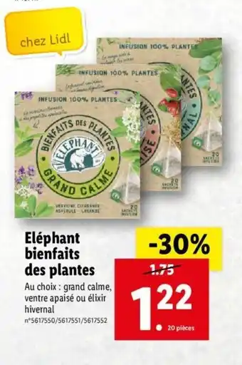 Lidl Eléphant bienfaits des plantes offre