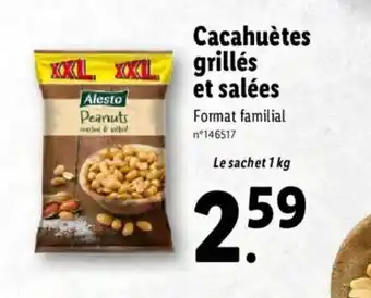Lidl Cacahuètes grillés et salées offre
